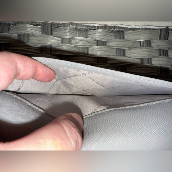 Michael Kors Wallet on Chain Crossbody — Saffiano Leather Gray WOC Bag - Picture 7 of 16